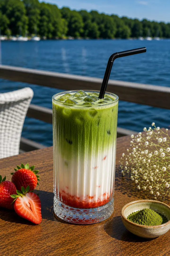 Iced Matcha Strawberry🍓